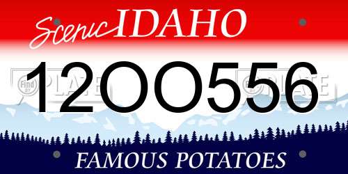 12OO556 Idaho License Plate