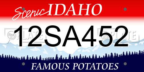 12SA452 Idaho License Plate