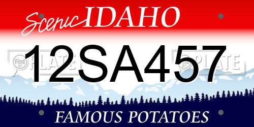 12SA457 Idaho License Plate