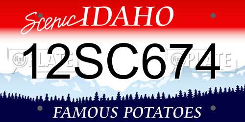 12SC674 Idaho License Plate