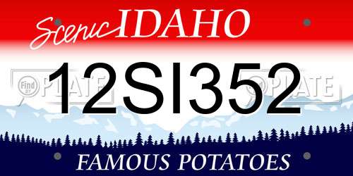 12SI352 Idaho License Plate