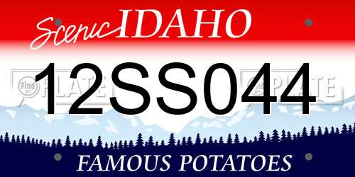12SS044 Idaho License Plate