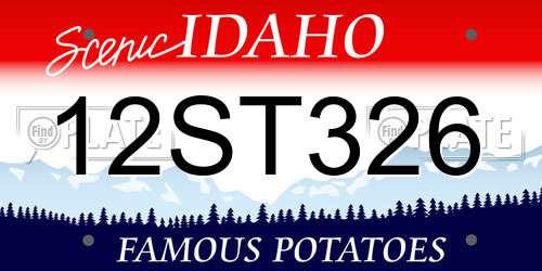 12ST326 Idaho License Plate