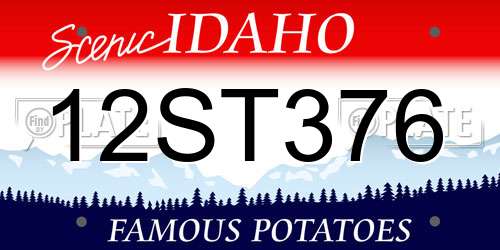 12ST376 Idaho License Plate