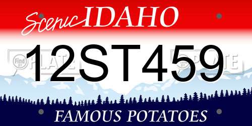 12ST459 Idaho License Plate
