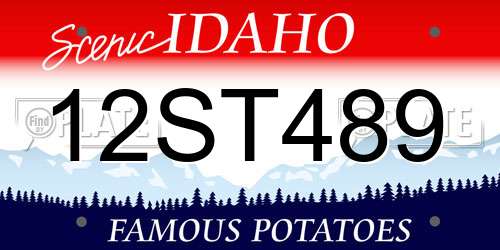 12ST489 Idaho License Plate