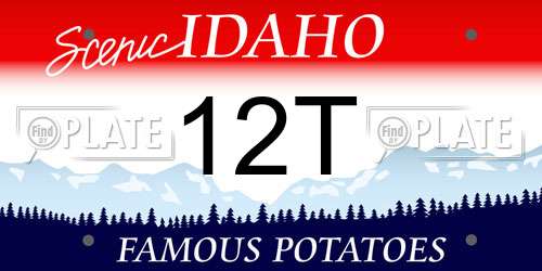 12T Idaho License Plate