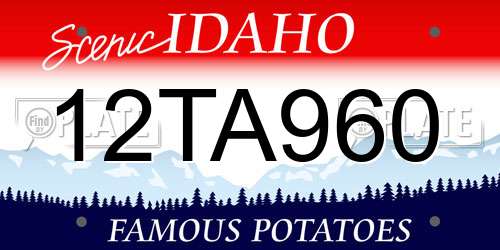 12TA960 Idaho License Plate