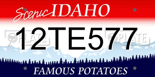 12TE577 Idaho License Plate
