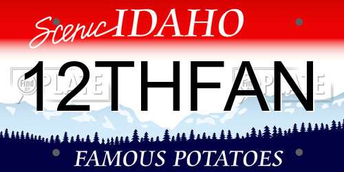 12THFAN Idaho License Plate
