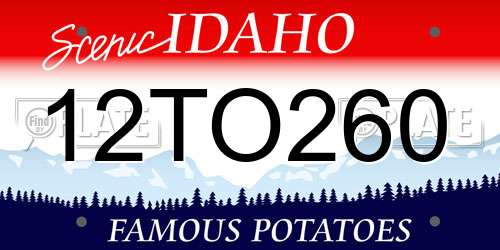 12TO260 Idaho License Plate