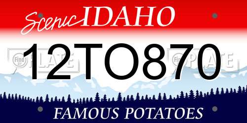 12TO870 Idaho License Plate