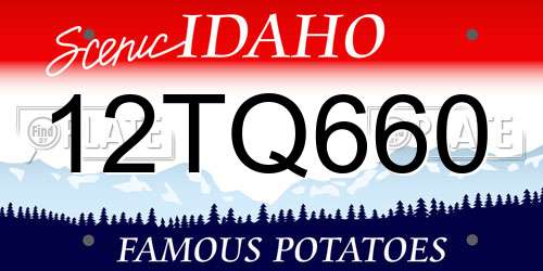 12TQ660 Idaho License Plate