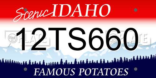 12TS660 Idaho License Plate