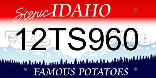12TS960 Idaho License Plate