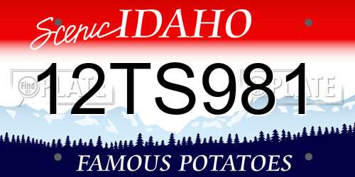 12TS981 Idaho License Plate