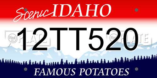12TT520 Idaho License Plate