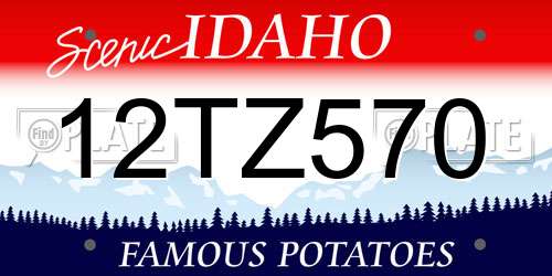 12TZ570 Idaho License Plate