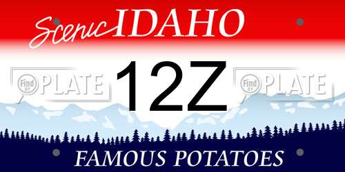 12Z Idaho License Plate