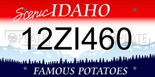 12ZI460 Idaho License Plate