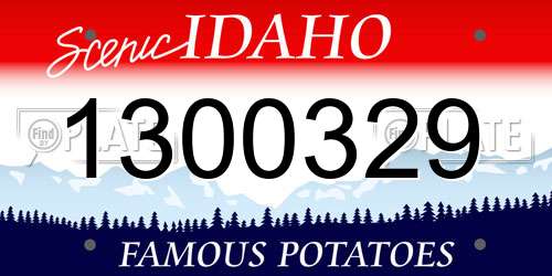 1300329 Idaho License Plate