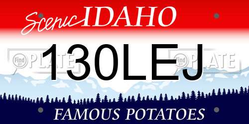 130LEJ Idaho License Plate