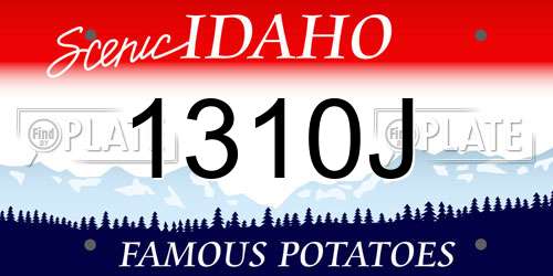 1310J Idaho License Plate