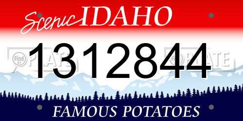 1312844 Idaho License Plate