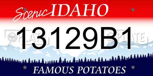 13129B1 Idaho License Plate