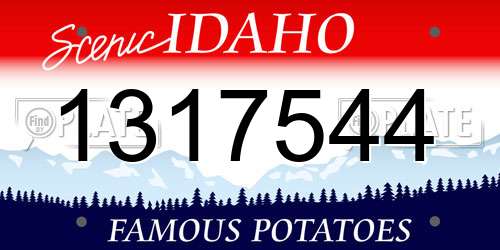 1317544 Idaho License Plate