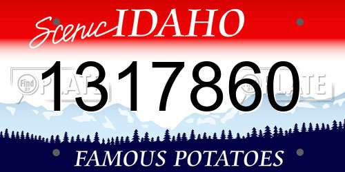 1317860 Idaho License Plate
