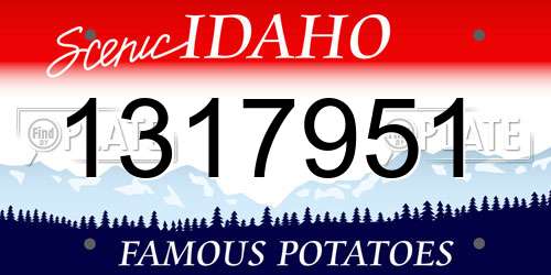 1317951 Idaho License Plate