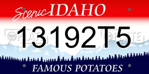 13192T5 Idaho License Plate