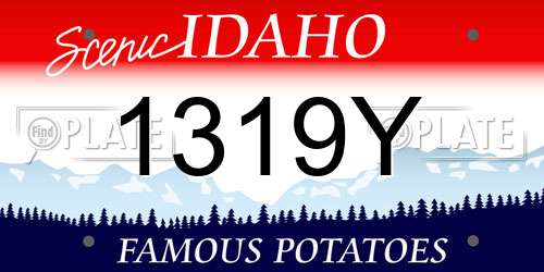 1319Y Idaho License Plate