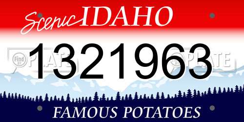 1321963 Idaho License Plate
