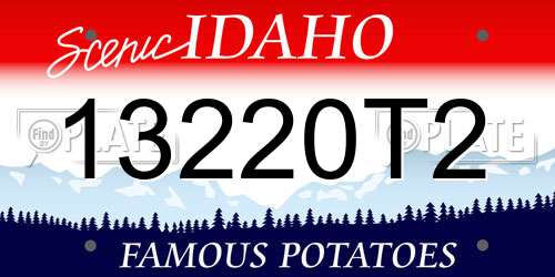 13220T2 Idaho License Plate