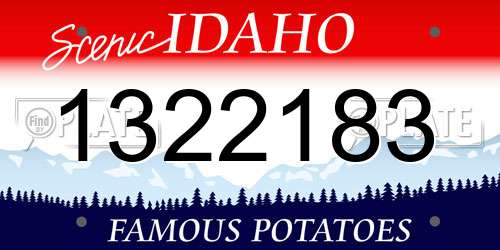 1322183 Idaho License Plate