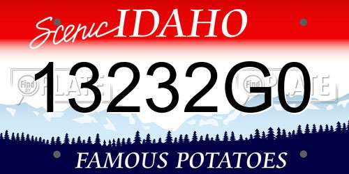 13232G0 Idaho License Plate