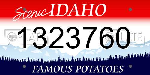 1323760 Idaho License Plate