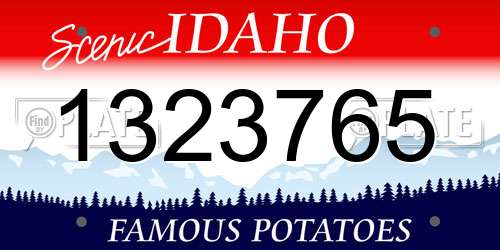 1323765 Idaho License Plate