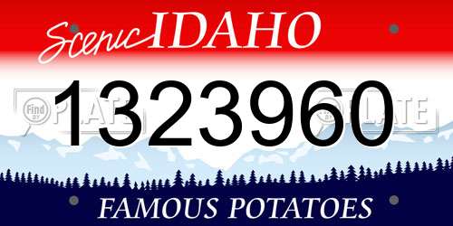1323960 Idaho License Plate
