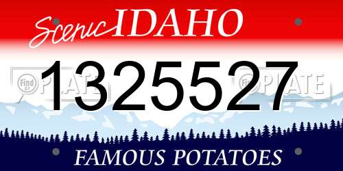 1325527 Idaho License Plate