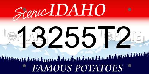 13255T2 Idaho License Plate