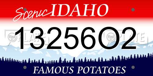 13256O2 Idaho License Plate