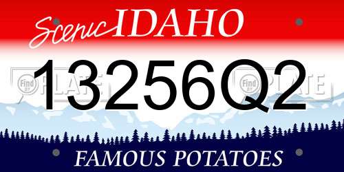 13256Q2 Idaho License Plate