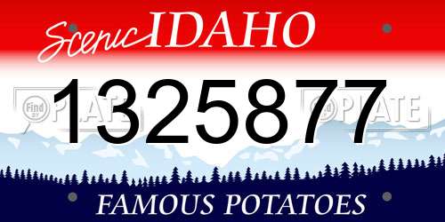 1325877 Idaho License Plate