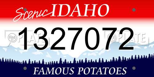 1327072 Idaho License Plate