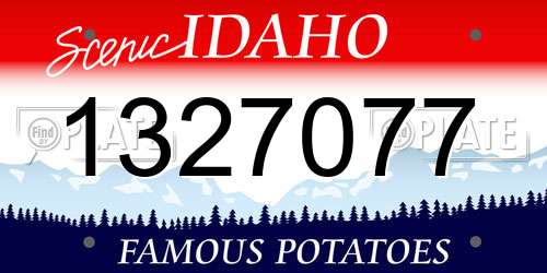 1327077 Idaho License Plate