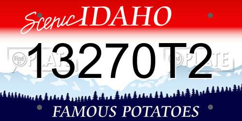 13270T2 Idaho License Plate