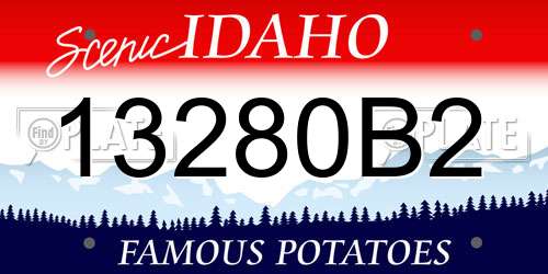 13280B2 Idaho License Plate